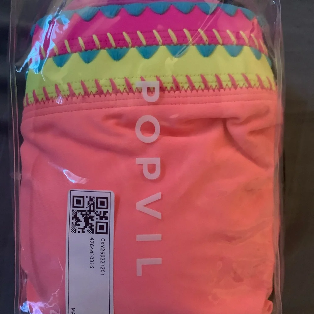 Vibrant Pink and Orange Bikini Set XL - Picture 7 of 7